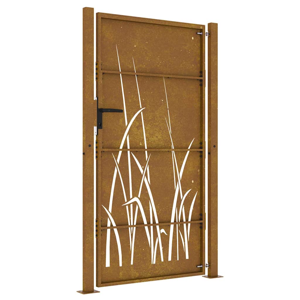 Gartentor 100 x 175 cm Pulverbeschichteter Stahl Abschließbar