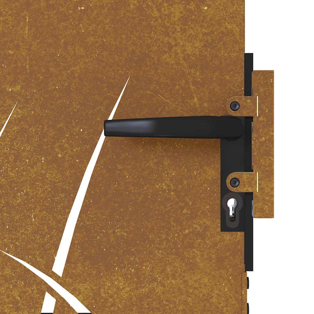Gartentor 100x175 cm Cortenstahl Gras-Design