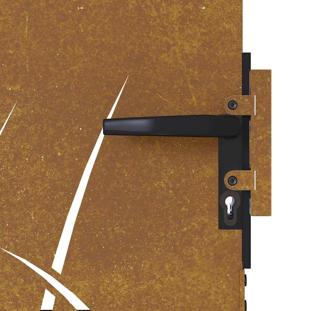Gartentor 100 x 175 cm Pulverbeschichteter Stahl Abschließbar