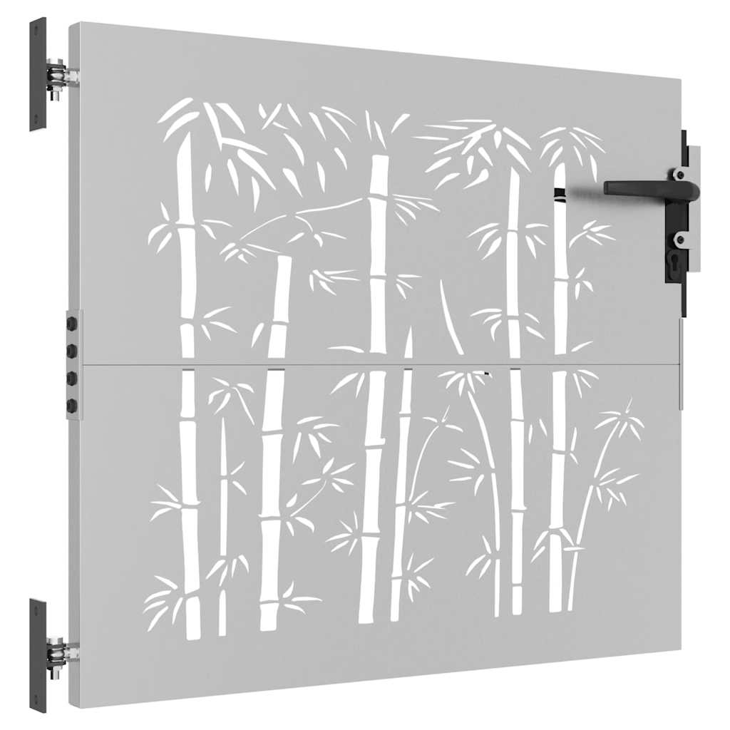 Gartentor 85x75 cm Cortenstahl Bambus-Design
