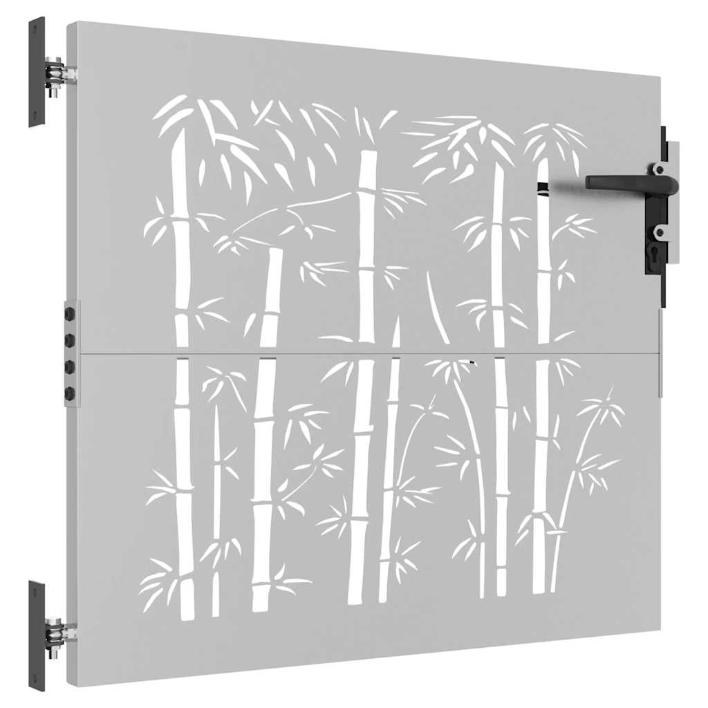 Gartentor 85x100 cm Cortenstahl Bambus-Design
