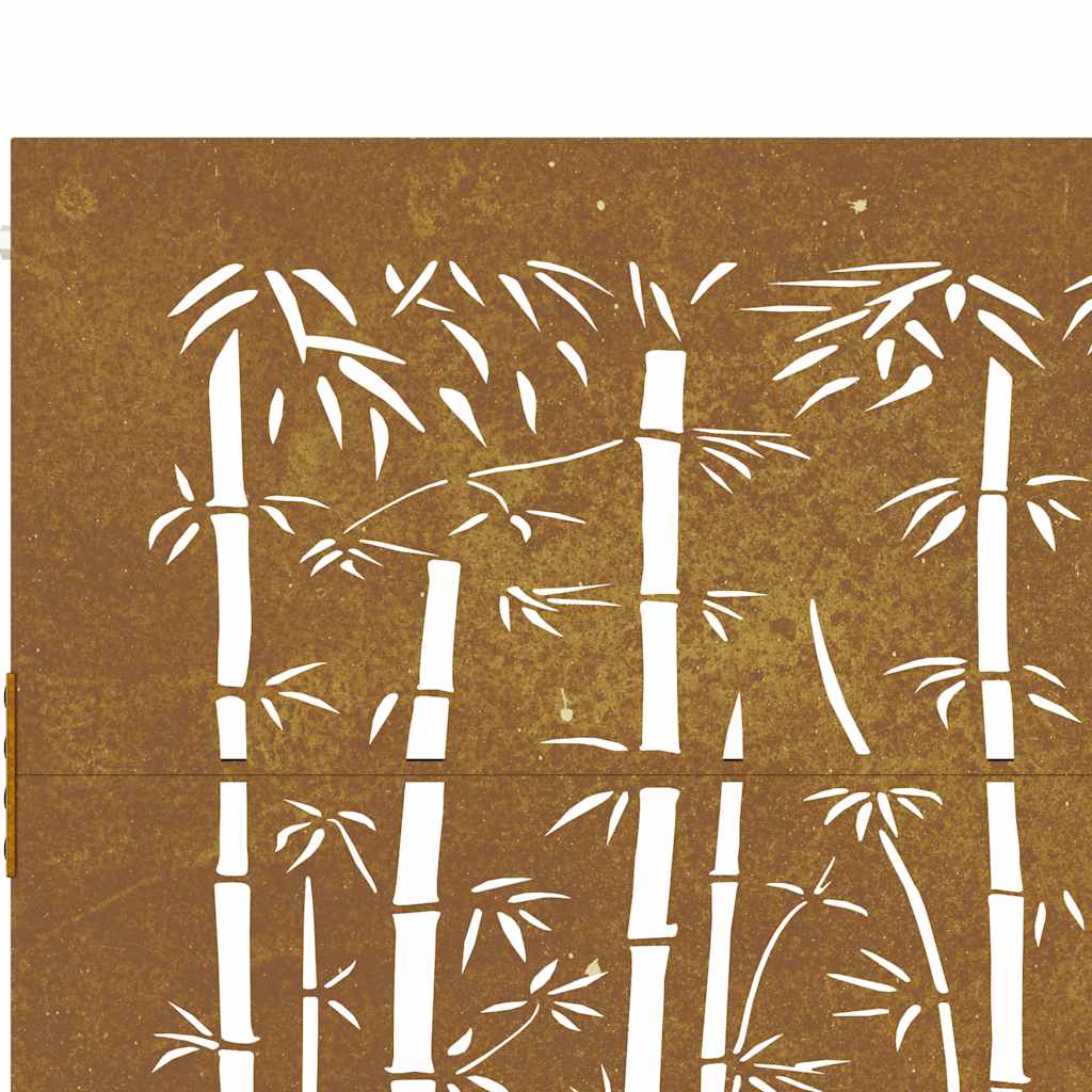 Gartentor 100x75 cm Cortenstahl Bambus-Design