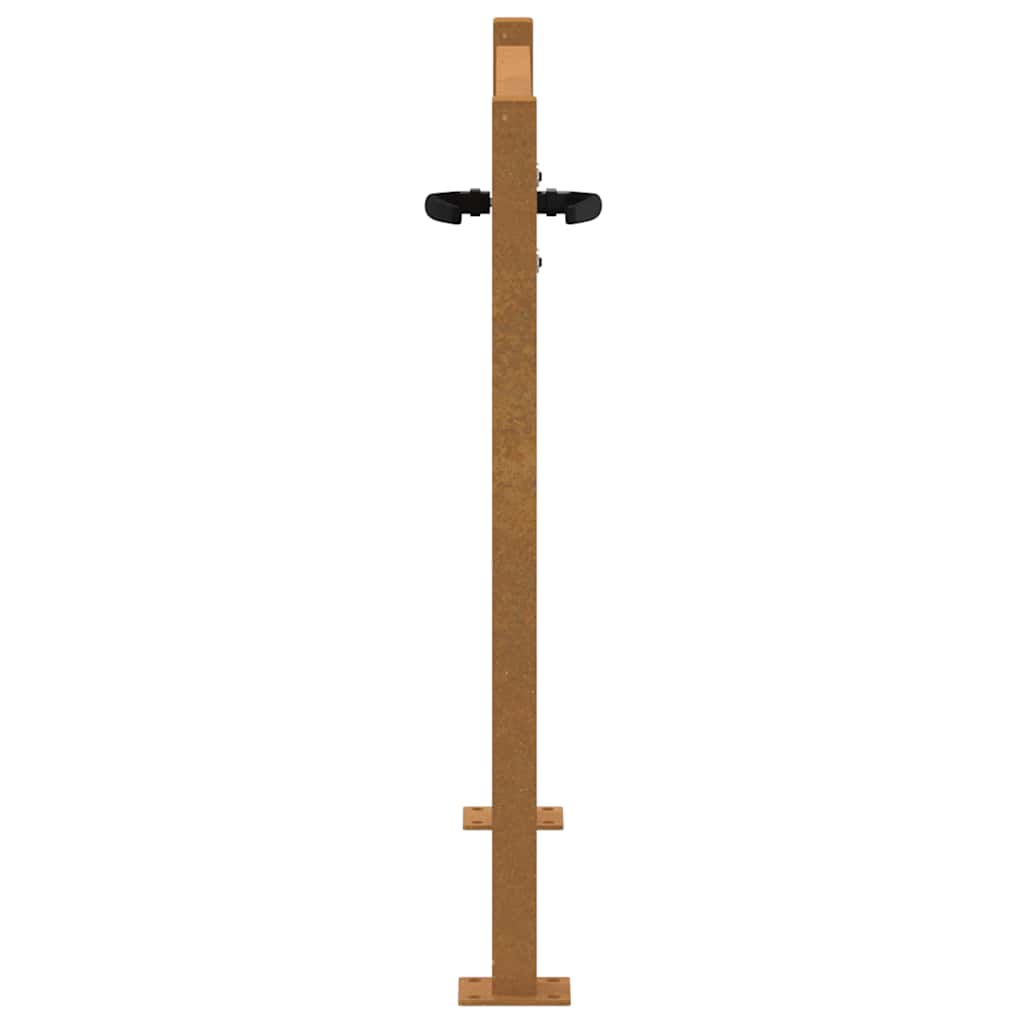 Gartentor 100x100 cm Cortenstahl Bambus-Design