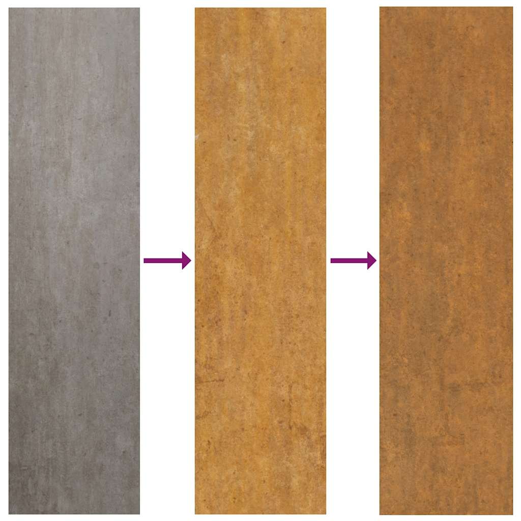 Gartentor 100x100 cm Cortenstahl Bambus-Design