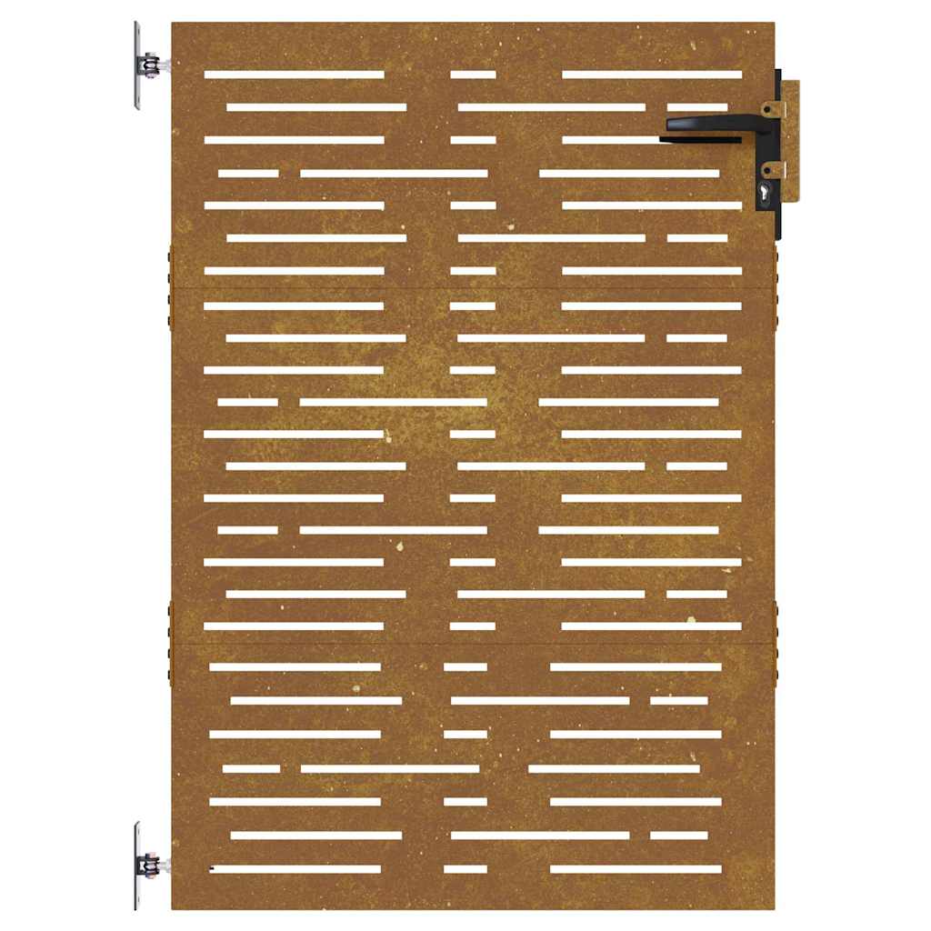 Gartentor 85 x 125 cm Pulverbeschichteter Stahl Abschließbar