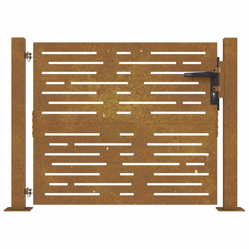 Gartentor 100x75 cm Cortenstahl Quadratisches Design