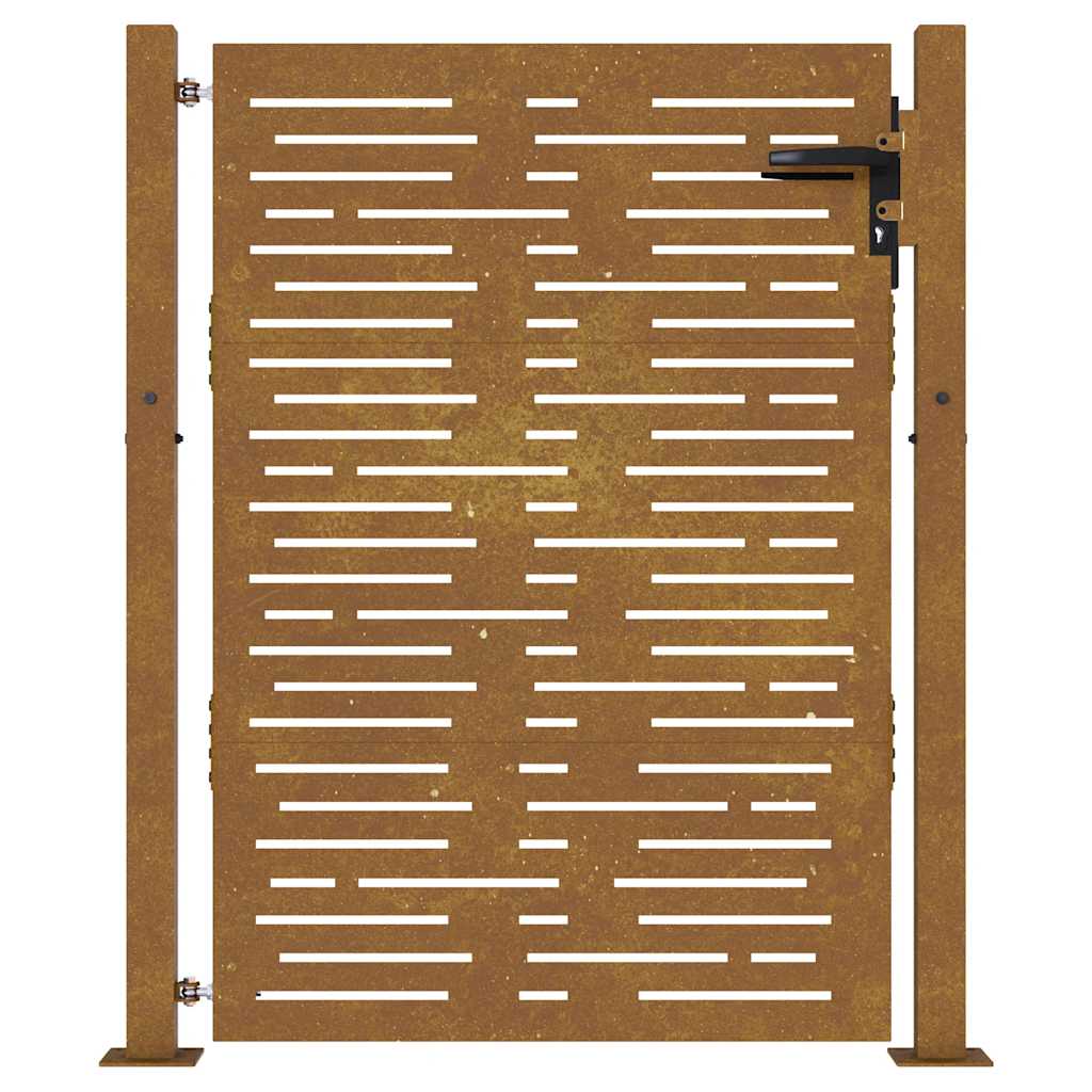 Gartentor 100x125 cm Cortenstahl Quadratisches Design