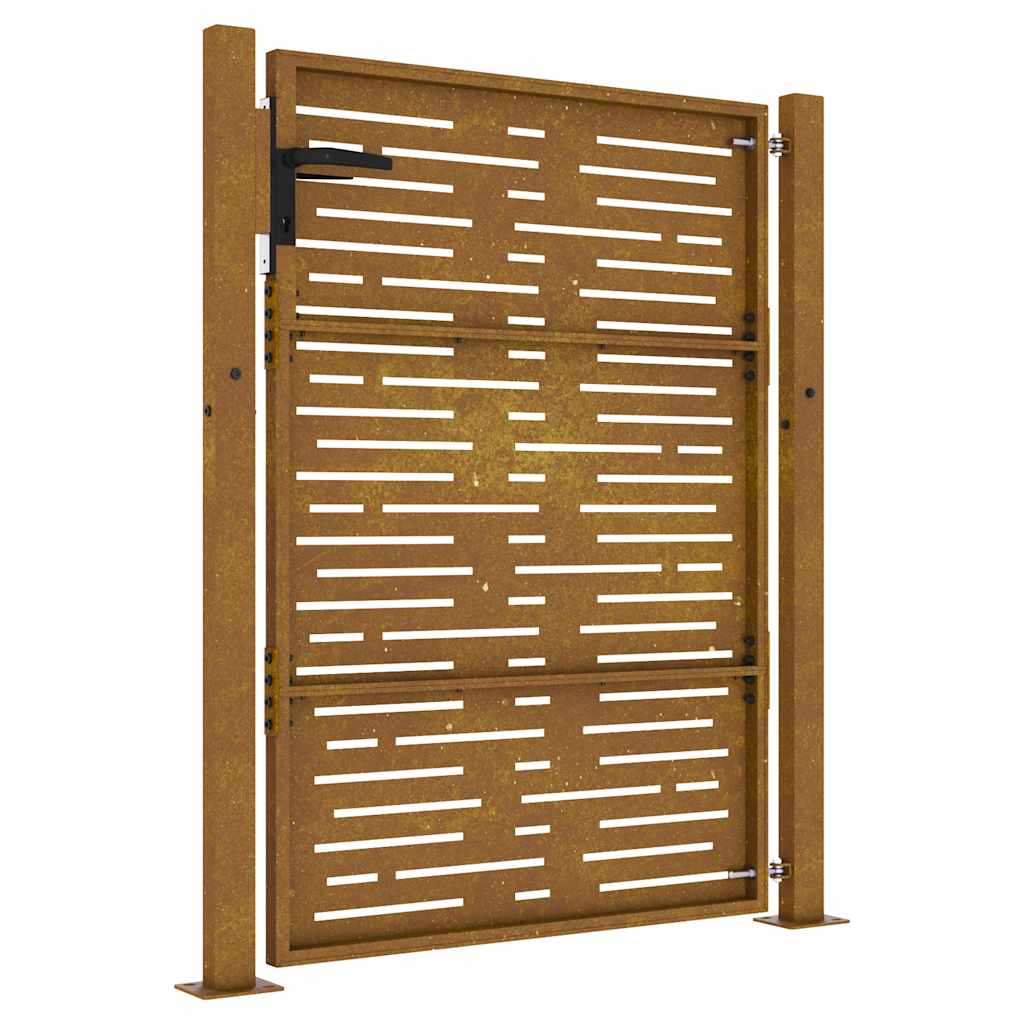 Gartentor 100x125 cm Cortenstahl Quadratisches Design