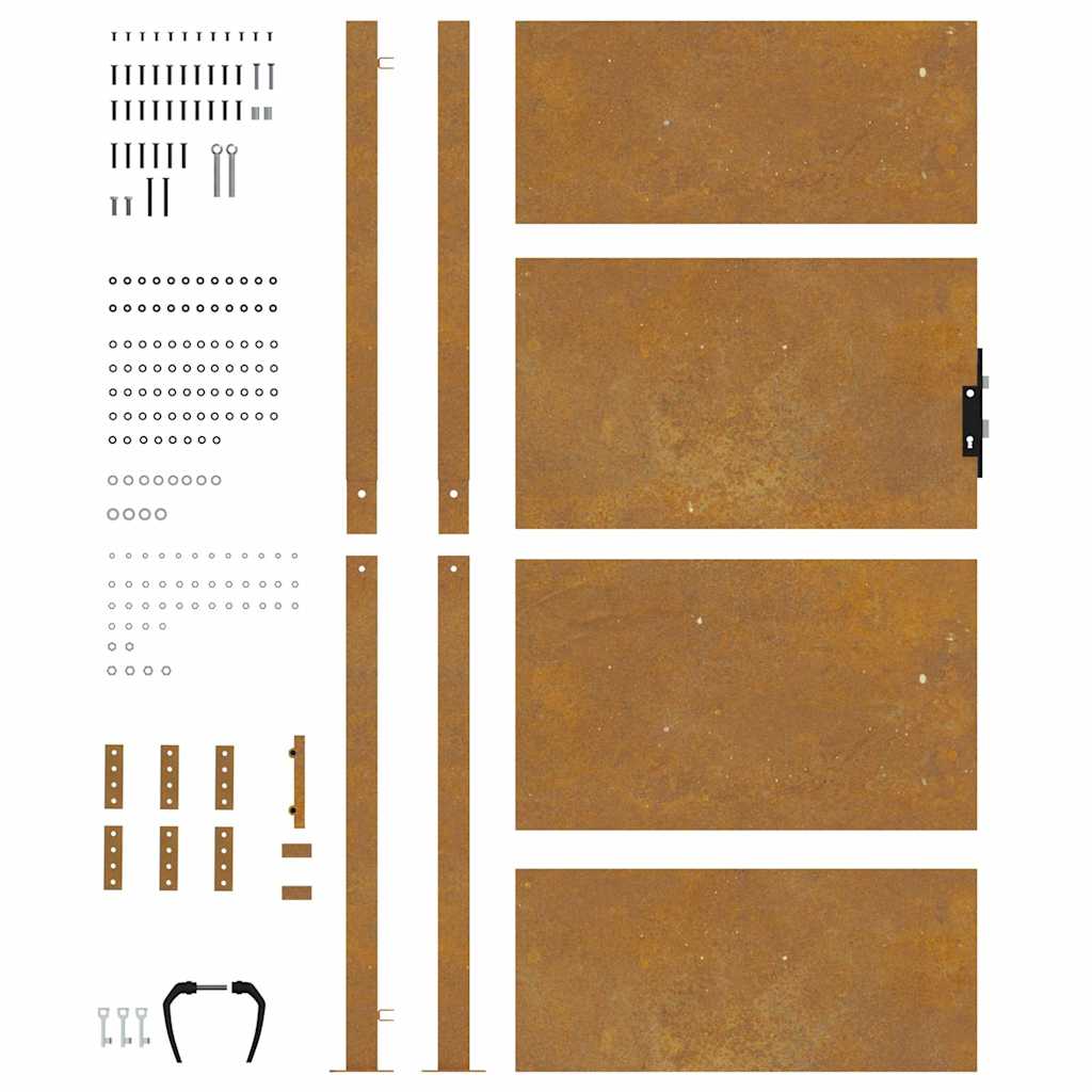 Gartentor 100x175 cm Cortenstahl