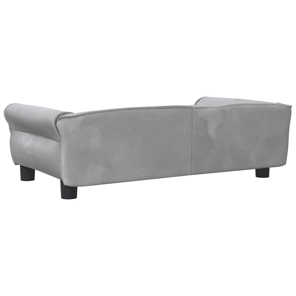 Dog bed light grey 95x55x30 cm velvet
