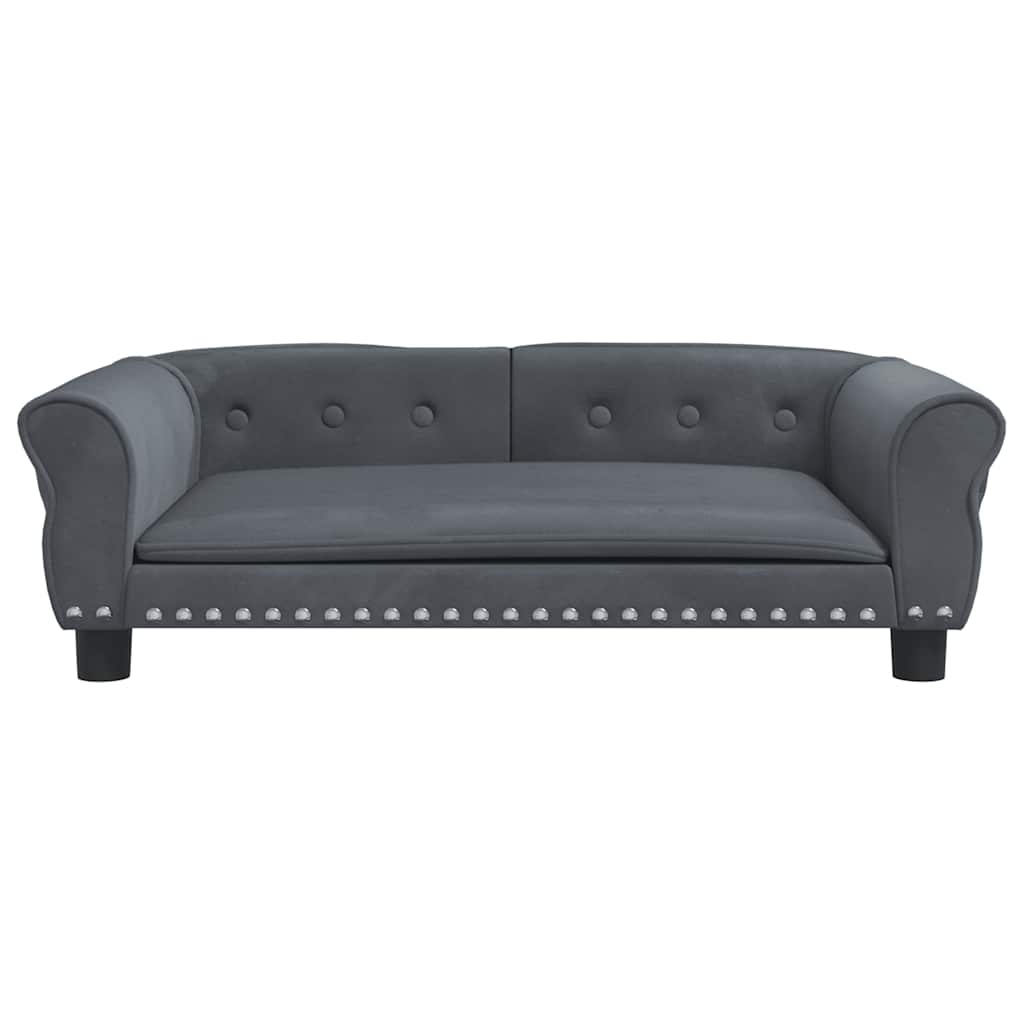 Dog bed dark grey 95x55x30 cm velvet