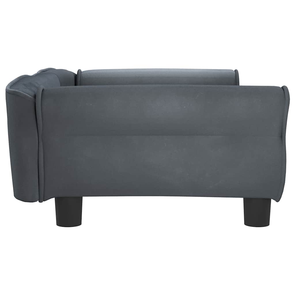 Dog bed dark grey 95x55x30 cm velvet