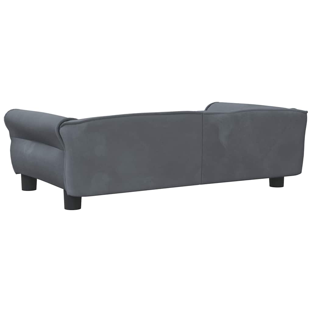 Dog bed dark grey 95x55x30 cm velvet