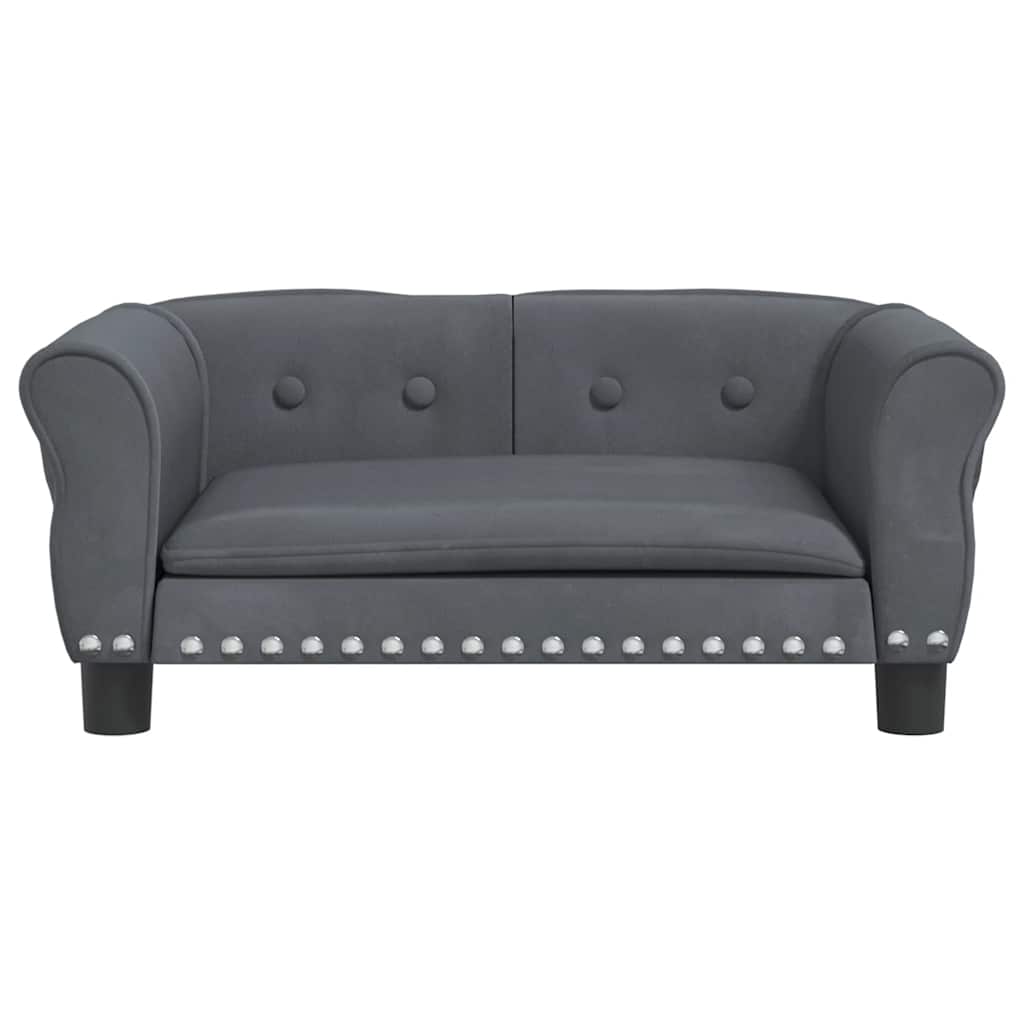 Dog bed dark grey 70x45x30 cm velvet