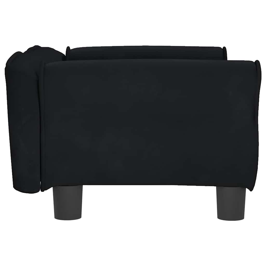 Dog bed black 70x45x30 cm velvet