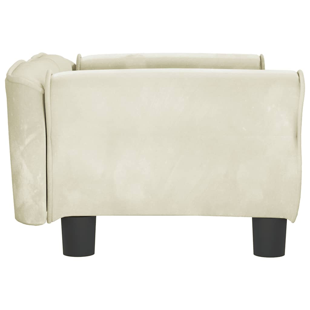 Panier pour chien crème 70x45x30 cm velours