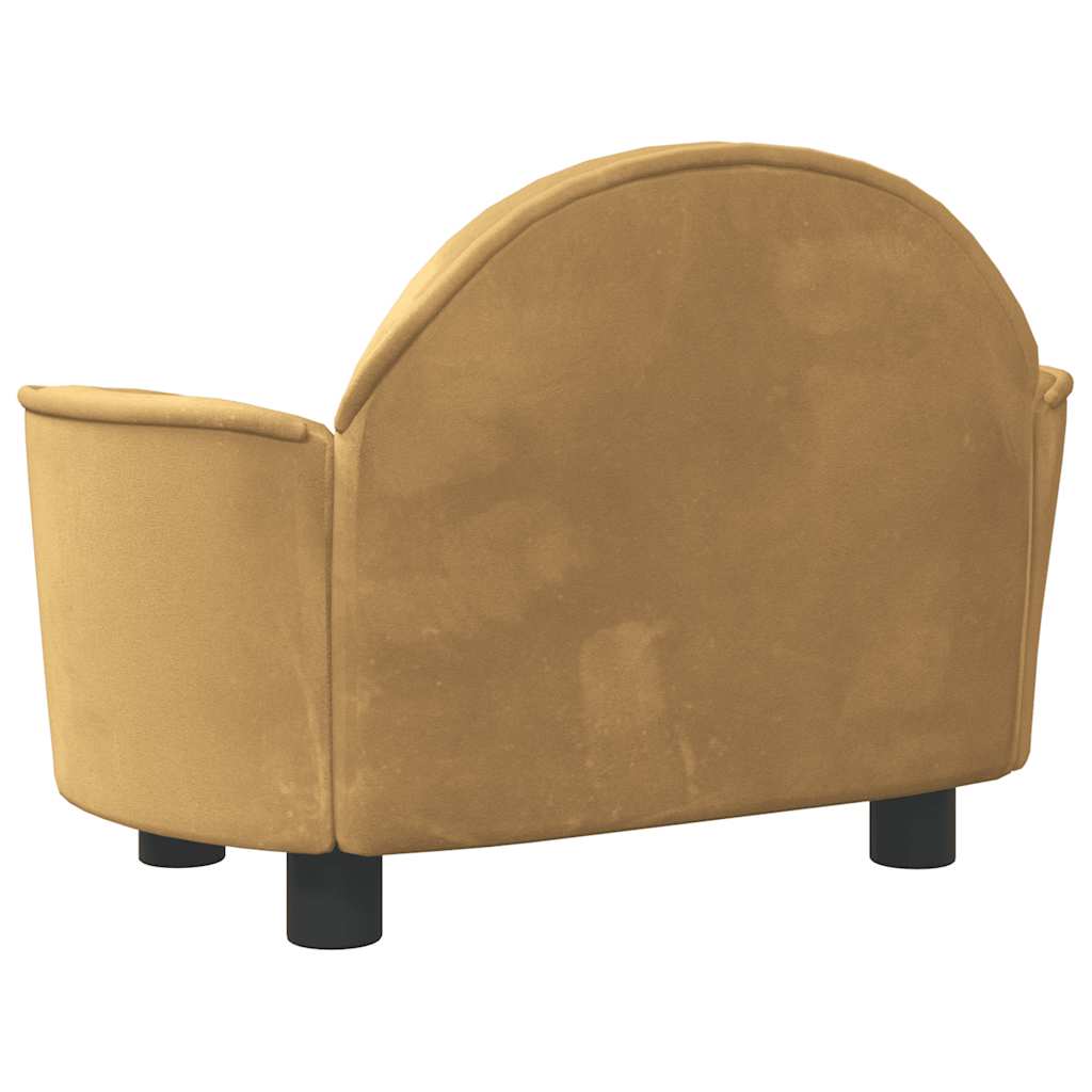 Panier pour chien marron 66x40x45 cm velours