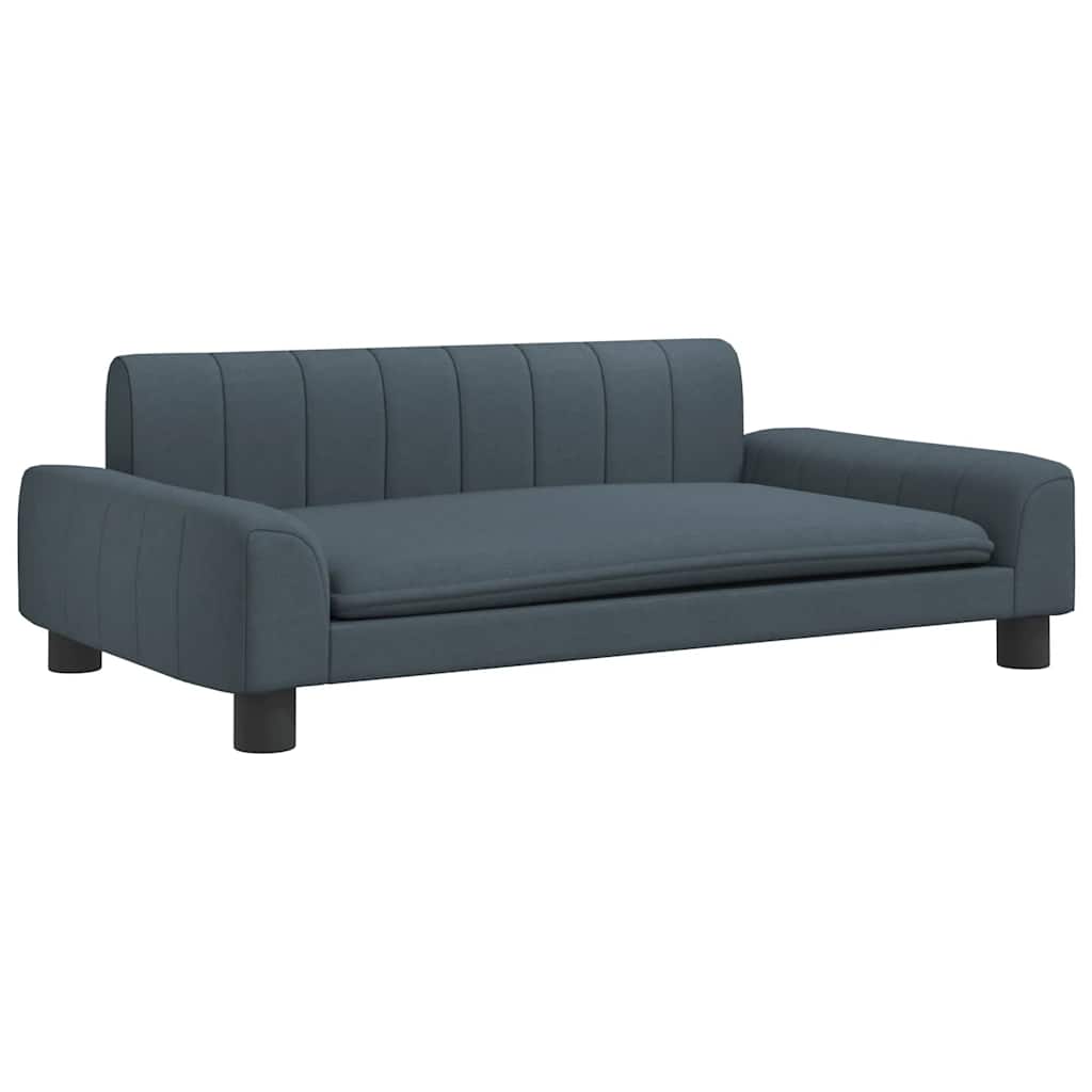 Dog bed dark grey 90x53x30 cm fabric