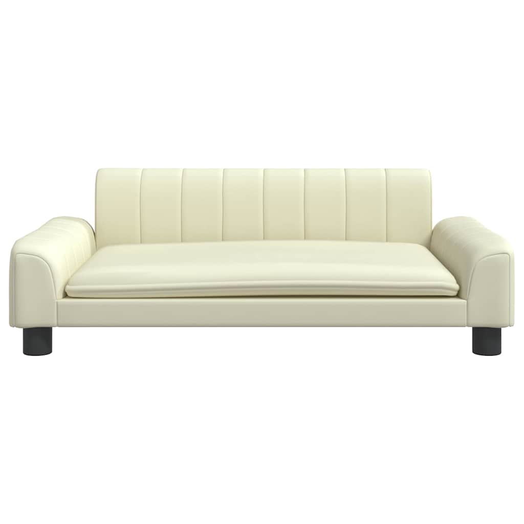 Panier pour chien crème 90x53x30 cm cuir artificiel