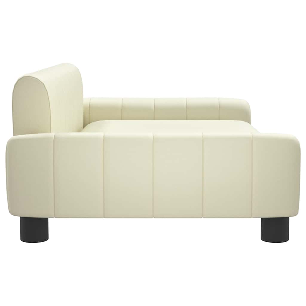 Panier pour chien crème 90x53x30 cm cuir artificiel