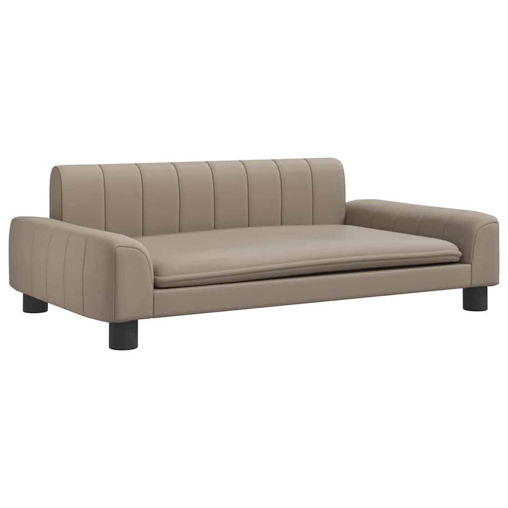 Panier pour chien cappuccino-marron 90x53x30 cm cuir artificiel