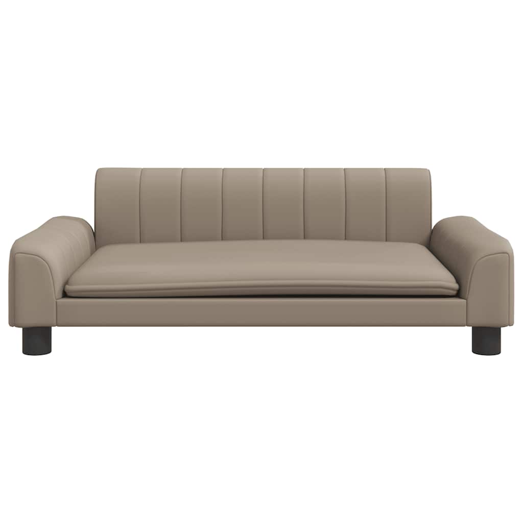 Panier pour chien cappuccino-marron 90x53x30 cm cuir artificiel