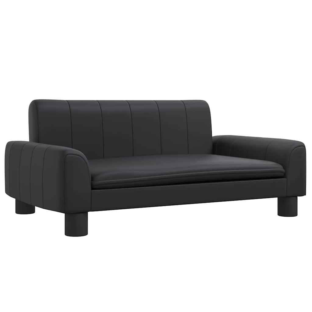 Dog bed black 70x45x30 cm artificial leather