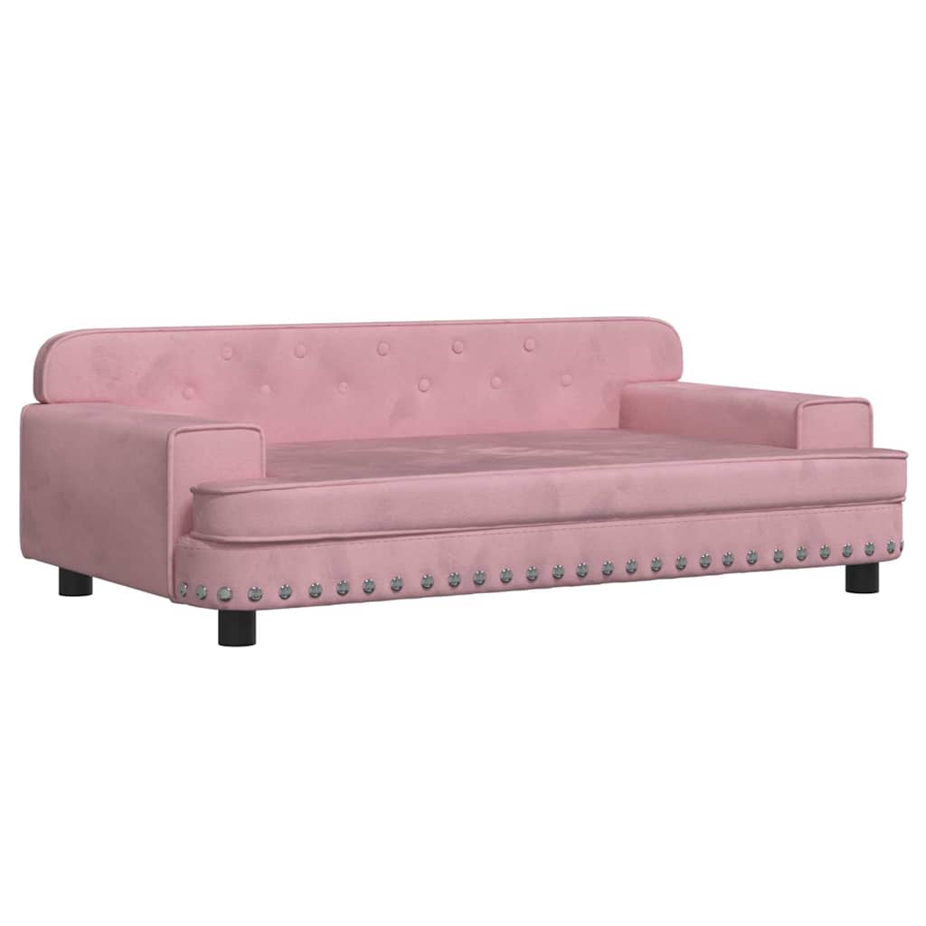 Dog bed pink 90x53x30 cm velvet