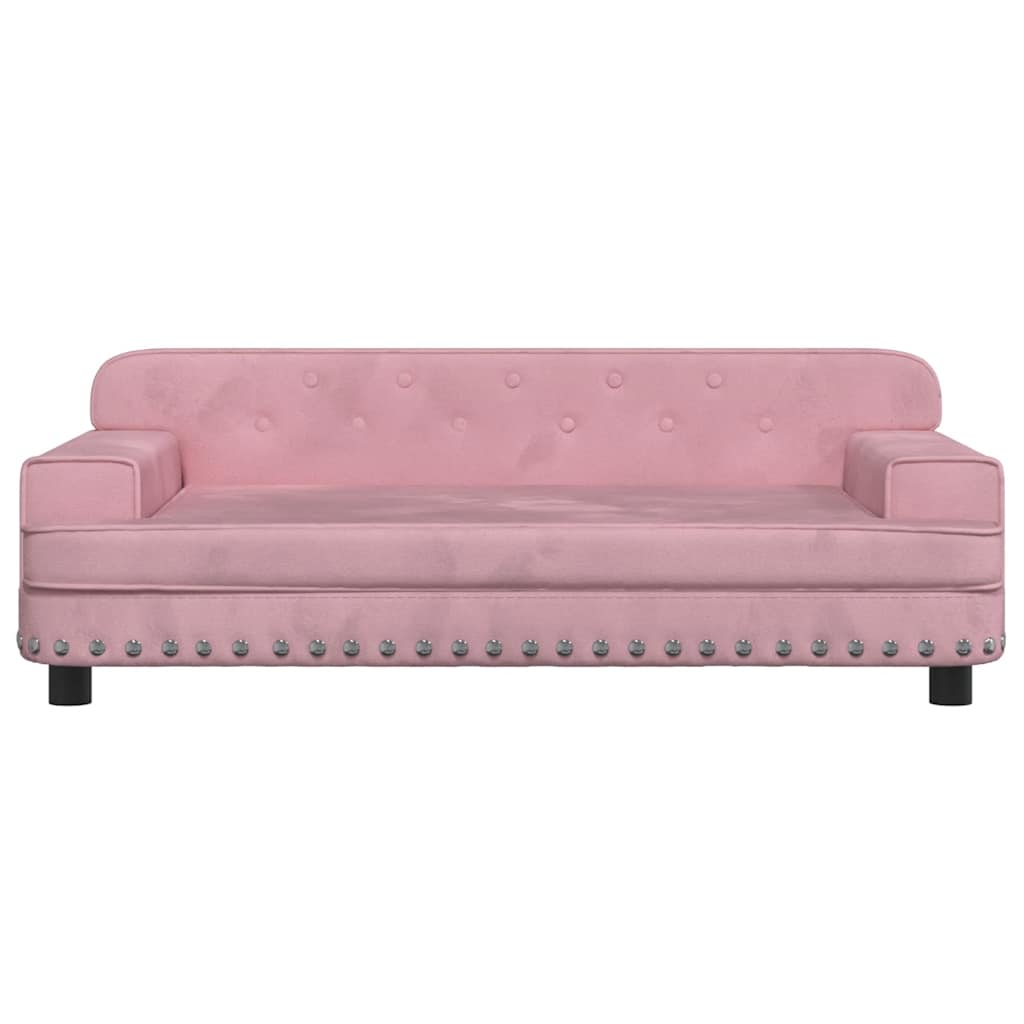 Dog bed pink 90x53x30 cm velvet