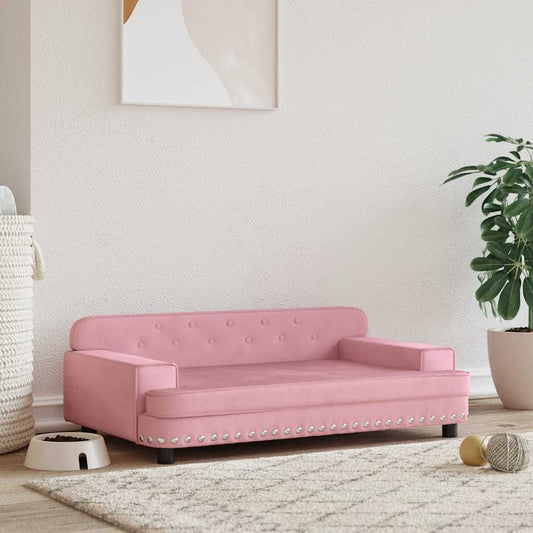 Dog bed pink 90x53x30 cm velvet