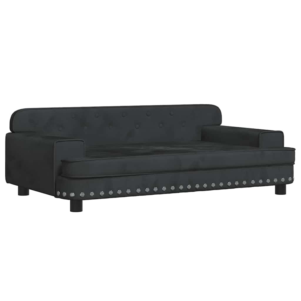 Panier pour chien noir 90x53x30 cm velours