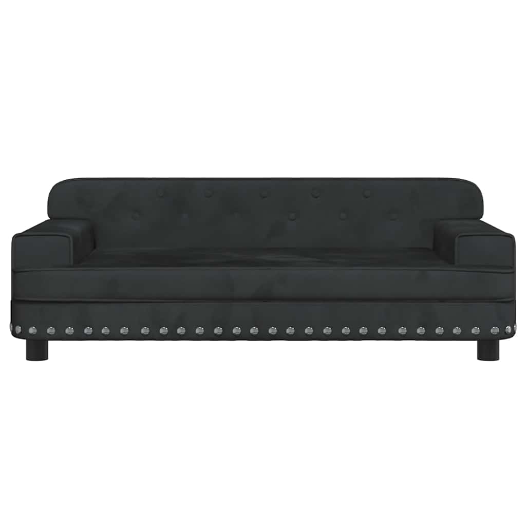 Panier pour chien noir 90x53x30 cm velours