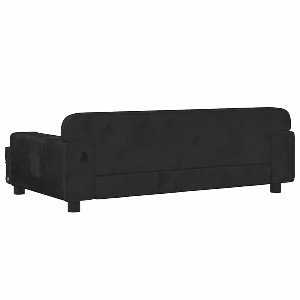 Panier pour chien noir 90x53x30 cm velours