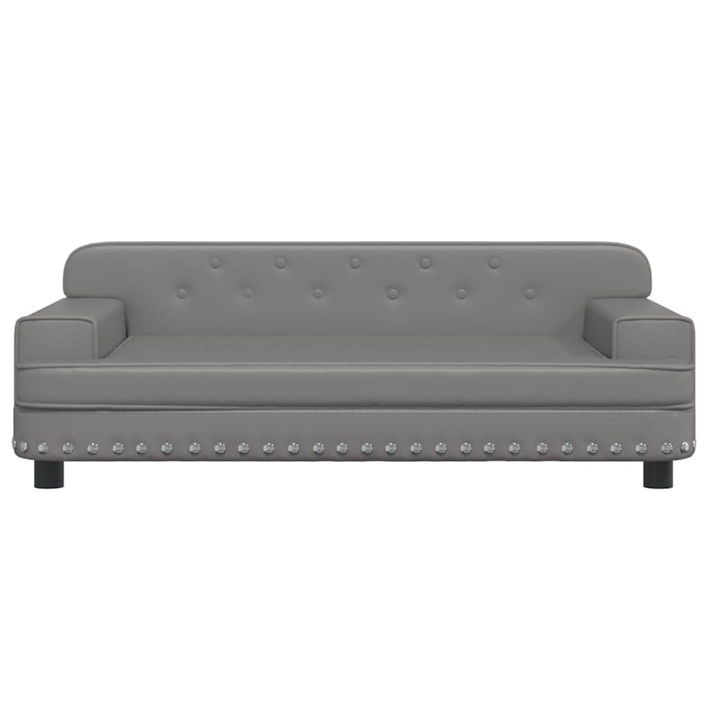 Dog bed grey 90x53x30 cm artificial leather