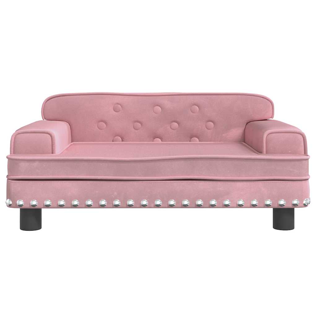 Dog bed pink 70x45x30 cm velvet