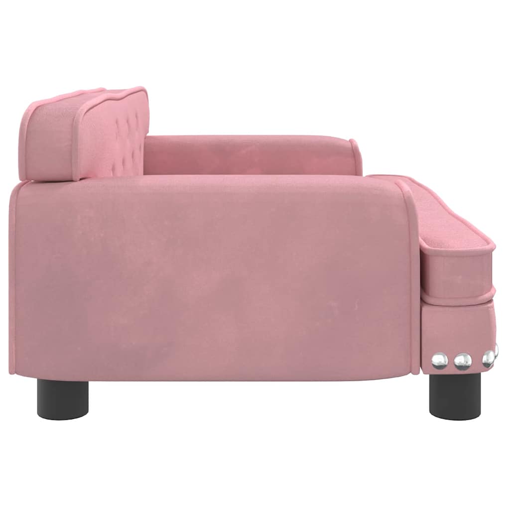Dog bed pink 70x45x30 cm velvet