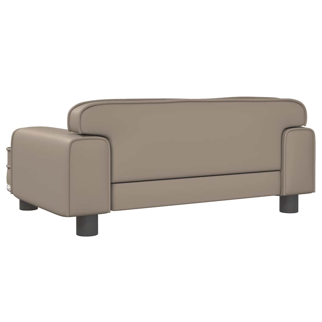 Panier pour chien cappuccino-marron 70x45x30 cm cuir artificiel
