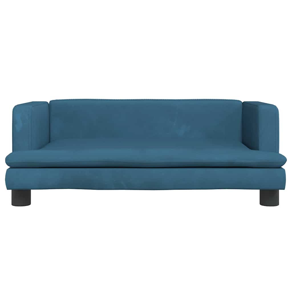 Panier pour chien bleu 80x45x30 cm velours