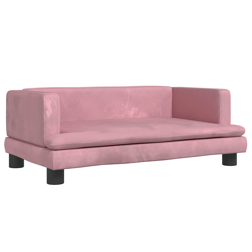 Dog bed pink 80x45x30 cm velvet