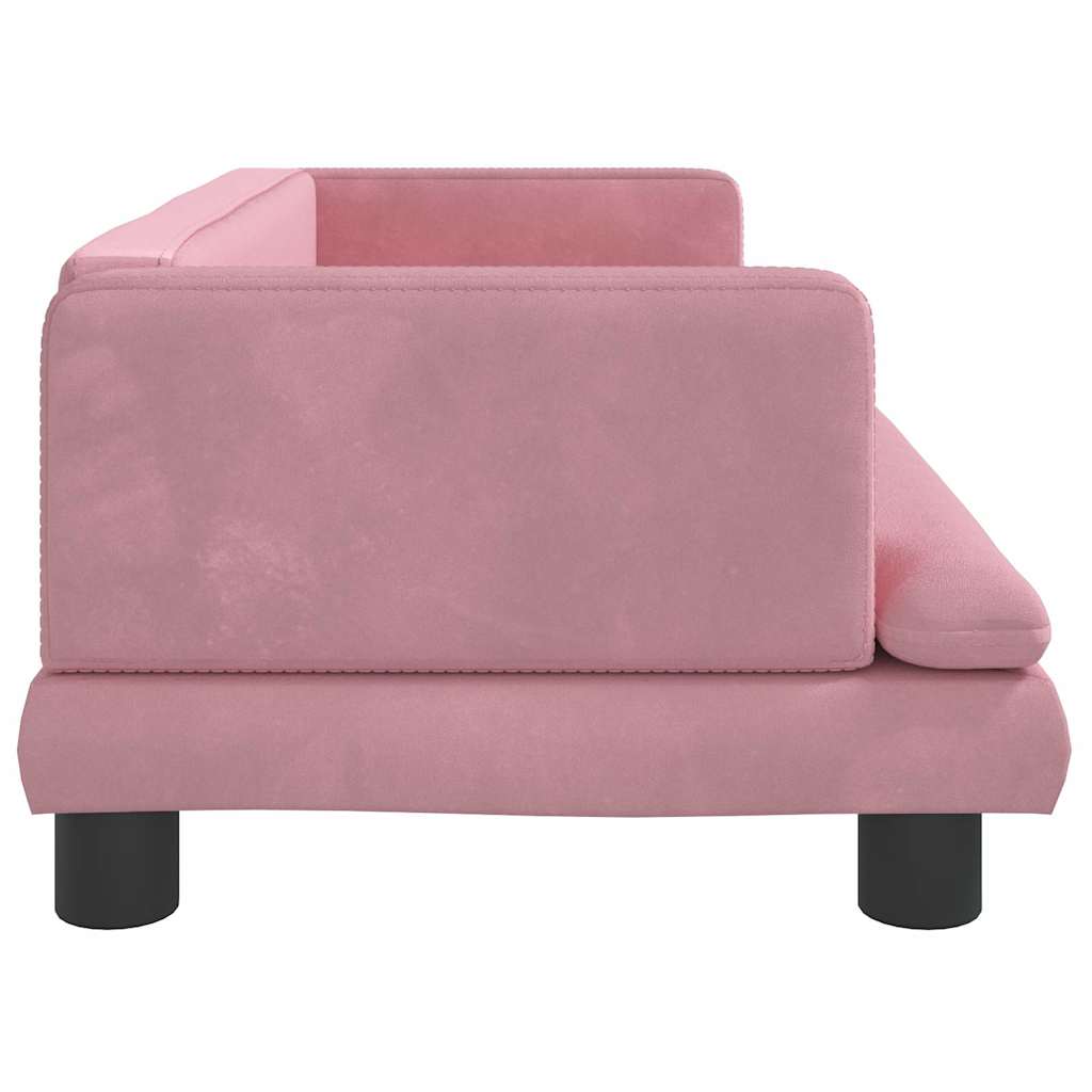 Dog bed pink 80x45x30 cm velvet
