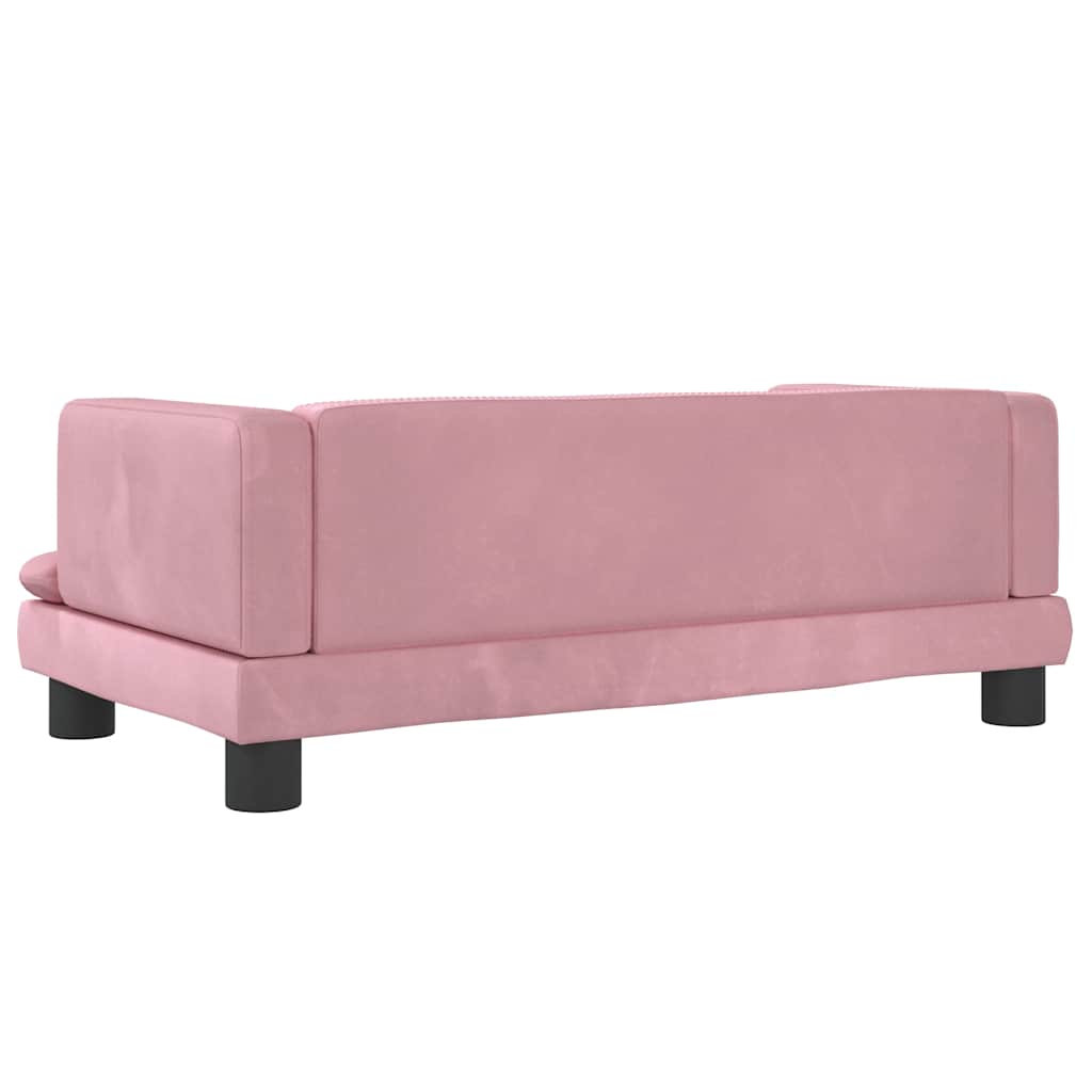 Dog bed pink 80x45x30 cm velvet