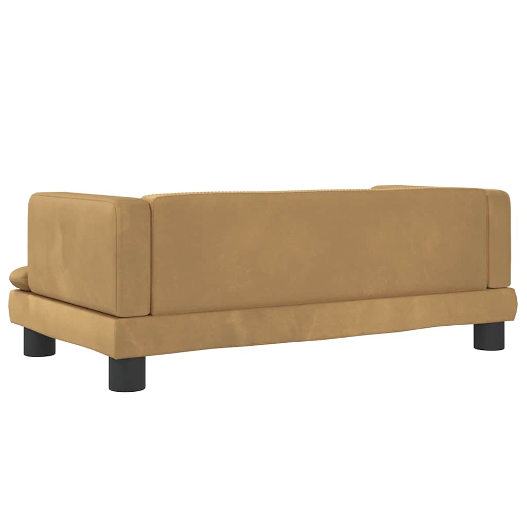 Panier pour chien marron 80x45x30 cm velours