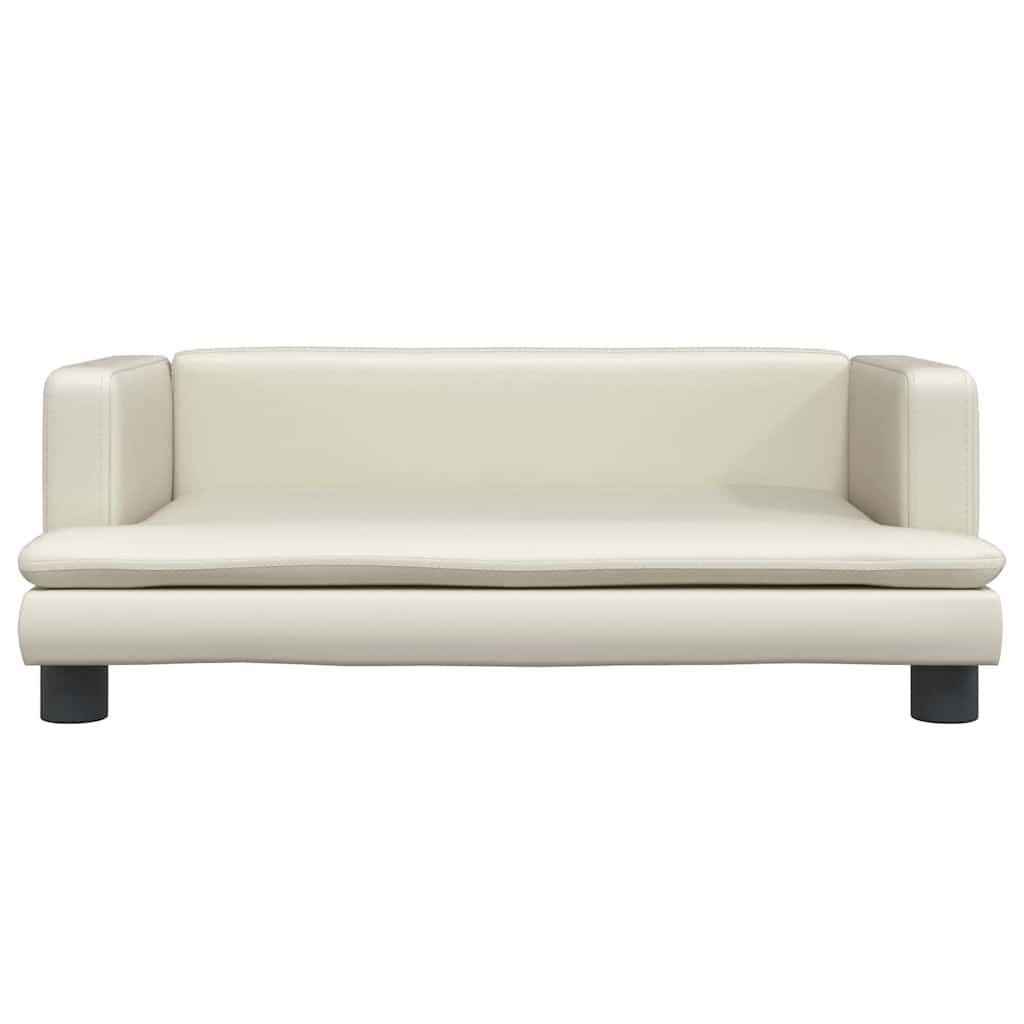 Panier pour chien crème 80x45x30 cm cuir artificiel