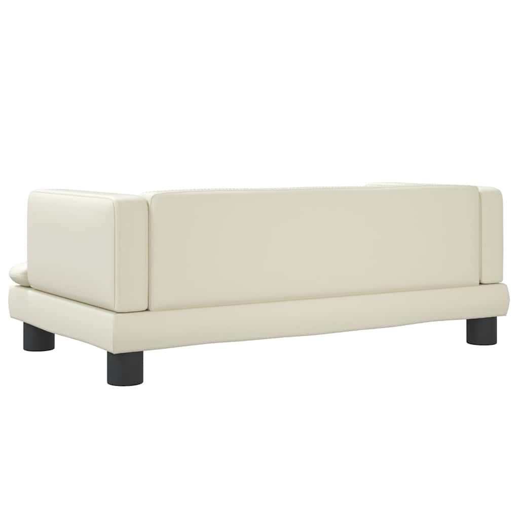 Panier pour chien crème 80x45x30 cm cuir artificiel