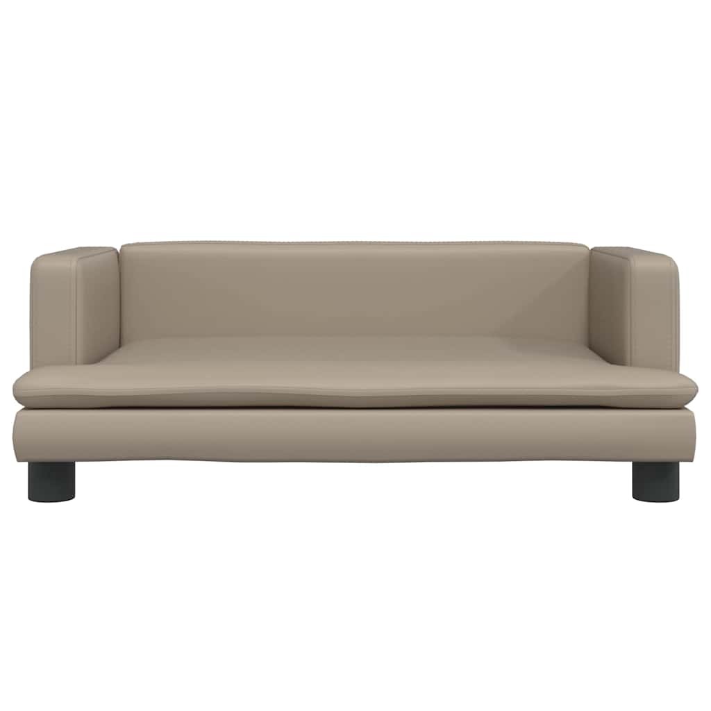 Hundebett Cappuccino-Braun 80x45x30 cm Kunstleder