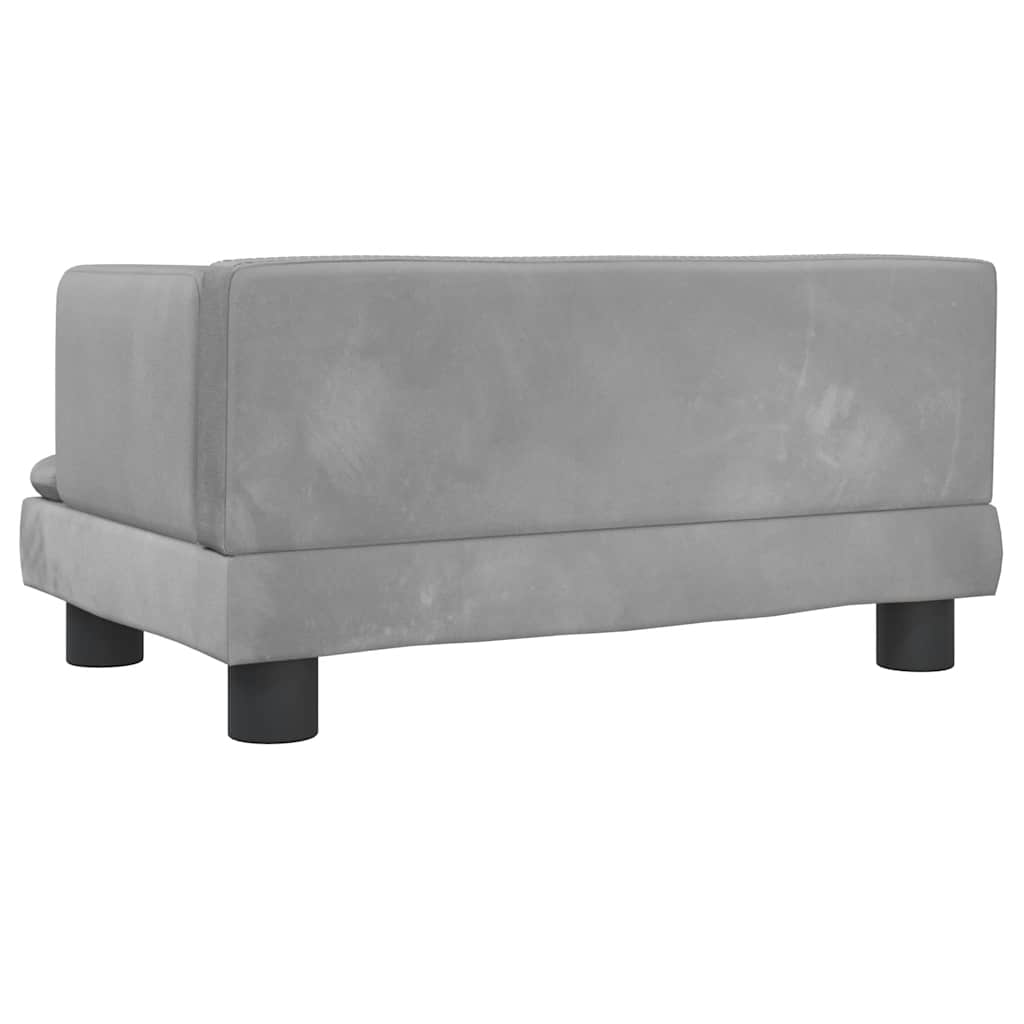 Dog bed light grey 60x40x30 cm velvet