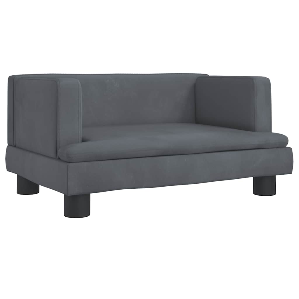 Dog bed dark grey 60x40x30 cm velvet