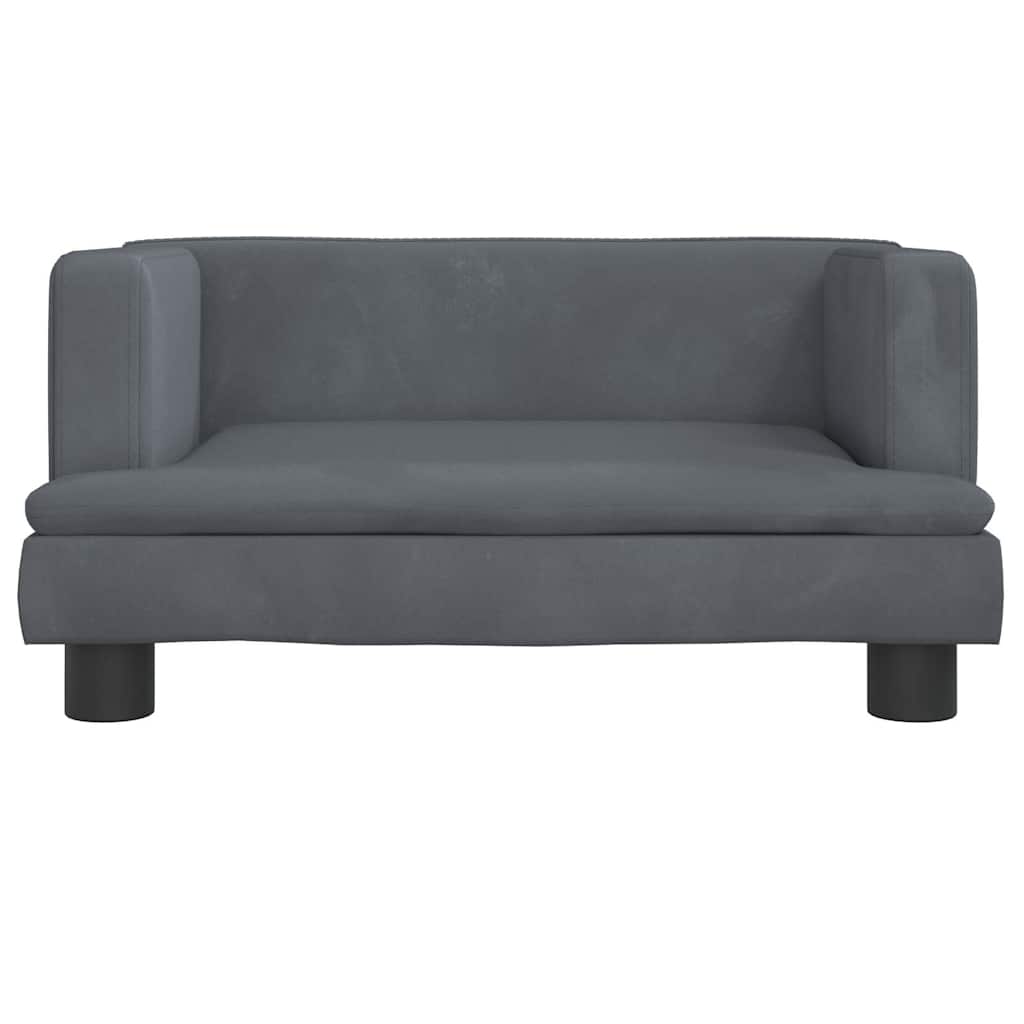 Dog bed dark grey 60x40x30 cm velvet