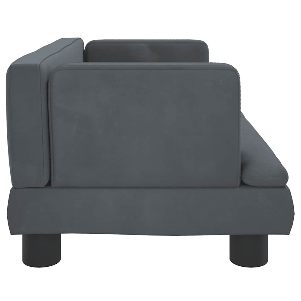 Dog bed dark grey 60x40x30 cm velvet