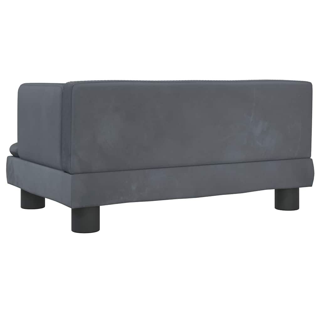 Dog bed dark grey 60x40x30 cm velvet
